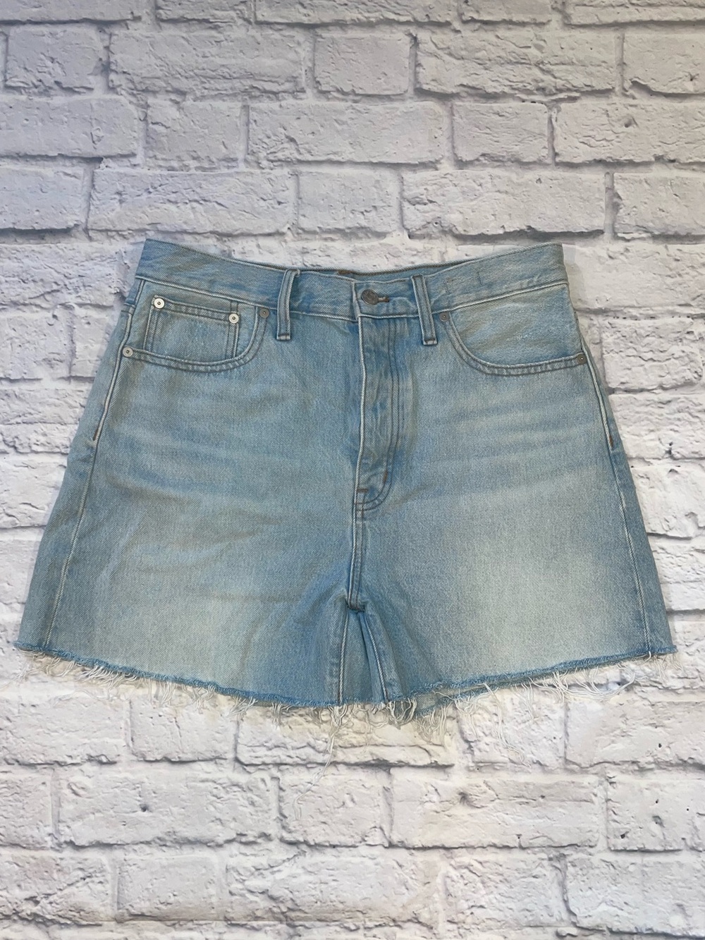 Madewell The Momjean Shorts - Light Blue Size 29
